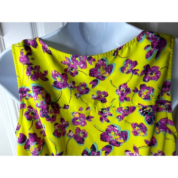 Daisy Fuentes High Low Floral Flowers Print Pattern Spring Sleeveless Dress NWT - Picture 11 of 16